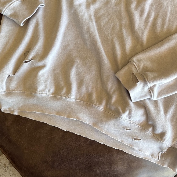 Sub_Urban Riot Play. Distressed Cream Sweater - Picture 6 of 9